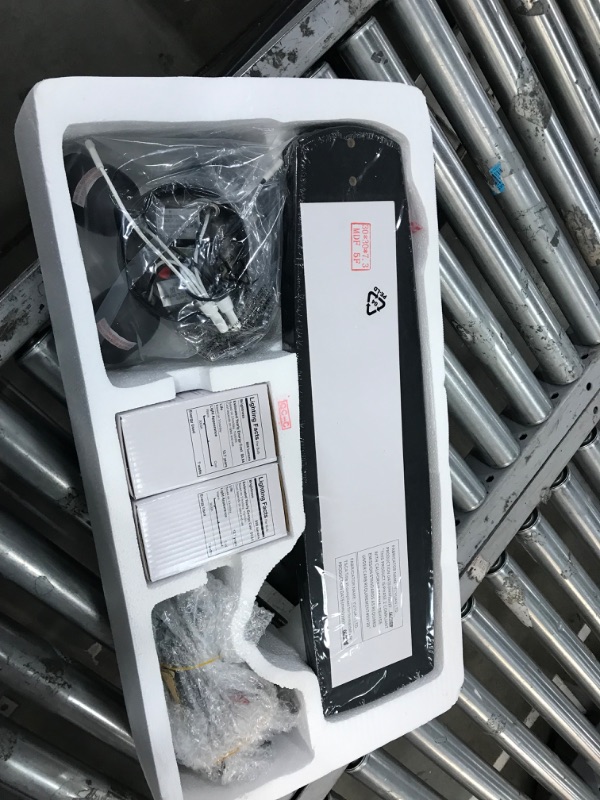 Photo 1 of Craftmade P104FB5-52FBGW Pro Plus 52" Ceiling Fan with LED Lights & Pull Chain, 5 Reversible Flat Black/Greywood MDF Blades, Flat Black 52 Flat Black Ceiling Fan