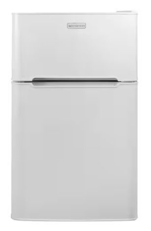 Photo 1 of 20.5 in. 3.2 cu. ft. 2 Door Mini Refrigerator with Freezer in White, ENERGY STAR Qualified
