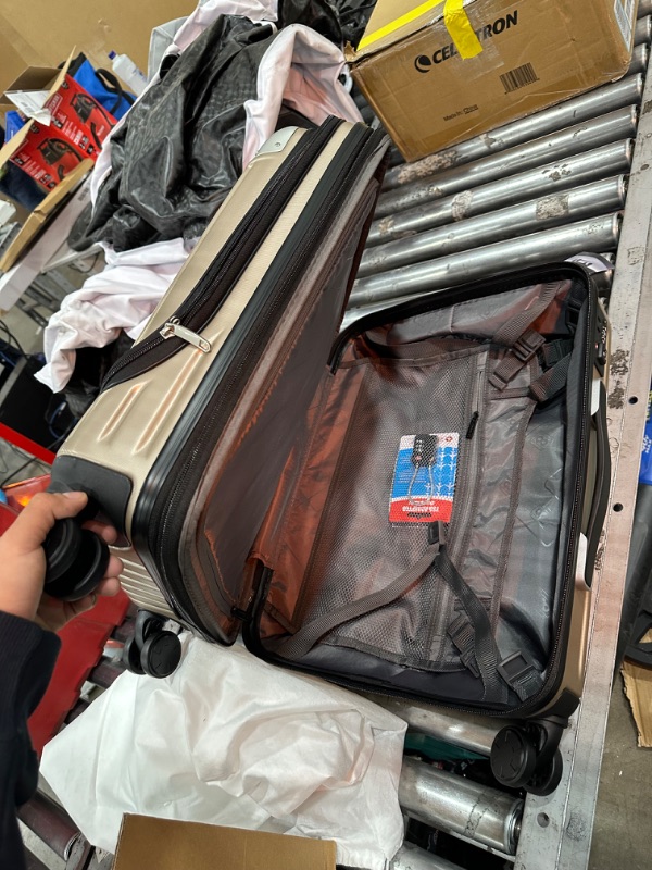 Photo 2 of **INCOMPLETE**LEVEL8 Grace Luggage Sets Hardside Suitcase Set with Spinner Wheels,TSA Lock, 3-Piece Set (20/24/28) – Champagne Champagne 3-Piece Set (20/24/28)