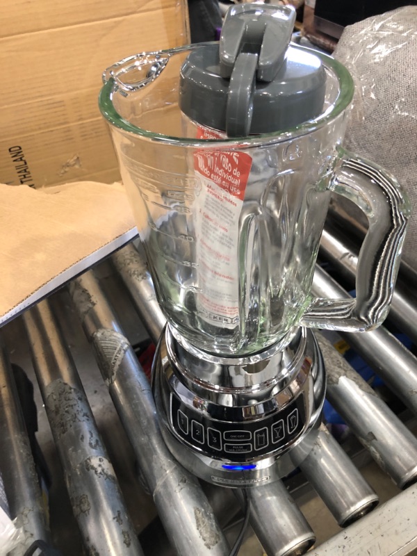 Photo 1 of * MISSING PARTS* BLACK+DECKER PowerCrush Digital Blender with Quiet Technology, Stainless Steel, BL1300DG-T