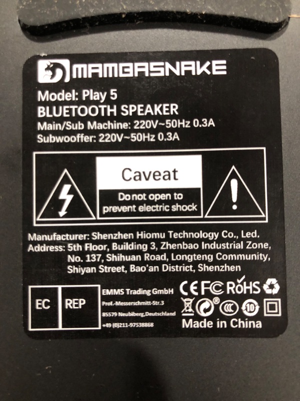 Photo 3 of (READ NOTES) MAMBASANKE Wired Split Speaker, 5.1 Virtual Surround Sound, Home Cinema