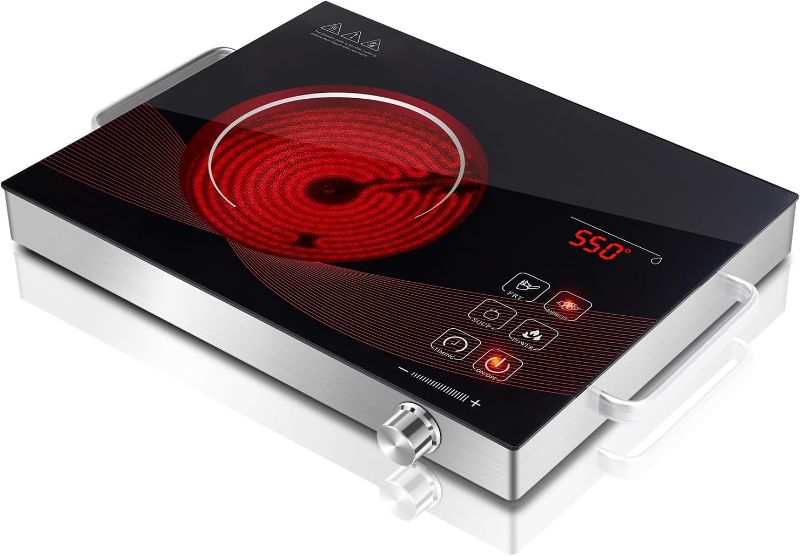 Photo 1 of ***USED - DIRTY - UNABLE TO TEST***
SizzleCook Infrared Hot Plates for Cooking Electric Stove Top, Portable 3500W