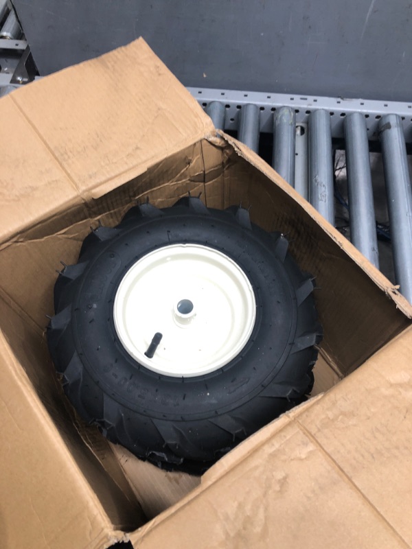 Photo 2 of GICOOL 13x5.00-6" Tiller Tire and Wheel, 3/4" Axle Size, 3-1/8" Centered Hub, Compatible with Craftsman & Troy-Bilt Tiller Replacement