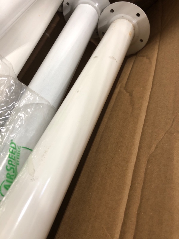 Photo 3 of 4 PIECE WHITE PLASTIC STANCHION SET 