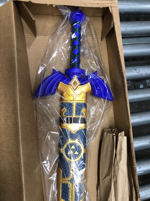 Photo 3 of 36" Foam Blue Zelda Sword W/ Plastic Scabbard