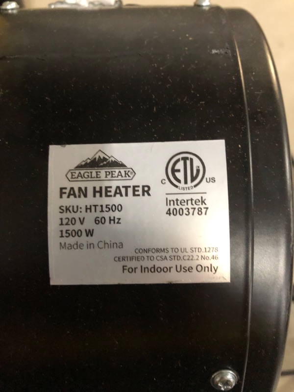 Photo 2 of **READ NOTES**
EAGLE PEAK FAN heater 