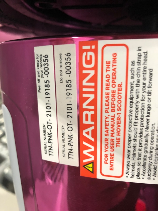 Photo 3 of ***see notes***Hover-1 Titan Electric Hoverboard | 8MPH Top Speed, 8 Mile Range, 3.5HR Full-Charge, Built-In Bluetooth Speaker, Rider Modes: Beginner to Expert Pink