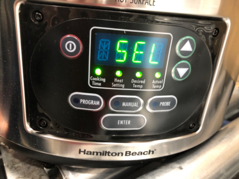 Photo 5 of * SEE NOTES* Hamilton Beach Portable 6-Quart Set & Forget Digital Programmable Slow Cooker With Temperature Probe, Lid Lock, Stainless Steel (33969A)