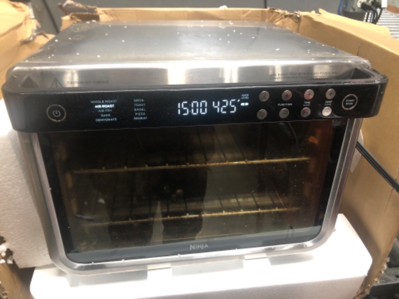 Photo 2 of *See Notes* Ninja DCT401 12-in-1 Double Oven with FlexDoor, FlavorSeal & Smart Finish, Rapid Top Oven, Convection and Air Fry Bottom Oven, Bake, Roast, Toast, Air Fry, Pizza and More, Stainless Steel