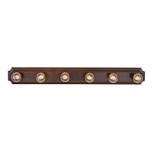 Photo 1 of Project Source 6-Light 4.53-in Bronze Rectangle Standard Vanity Light Bar