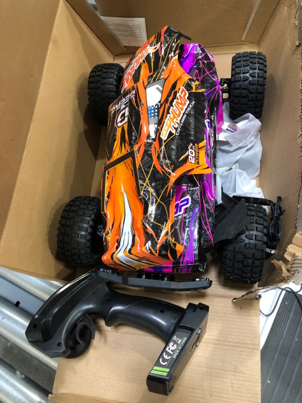 Photo 2 of DEERC 200E 1:10 Large 3S Brushless High Speed RC Cars for Adults, 4X4 RTR Fast RC Trucks W/Extra Shell LED Headlight, 60 KM/H, All Terrain Remote Control Car, Offroad Monster Truck for Boys,2 Battery Classic