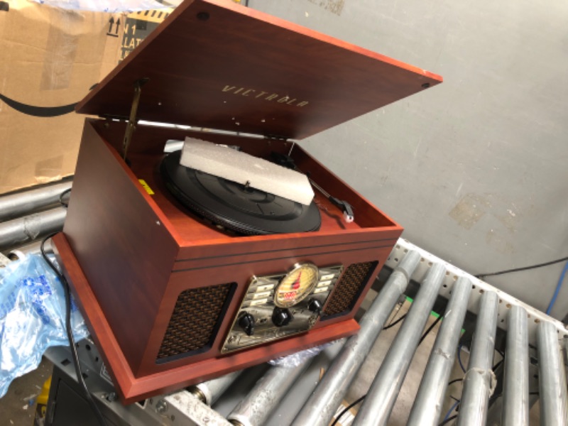 Photo 6 of *TESTED* Record Player, Retro Wooden Music Centre Hi-Fi with Remote Control Record Player, CD Player Cassette Player FM/AM Radio USB AUX