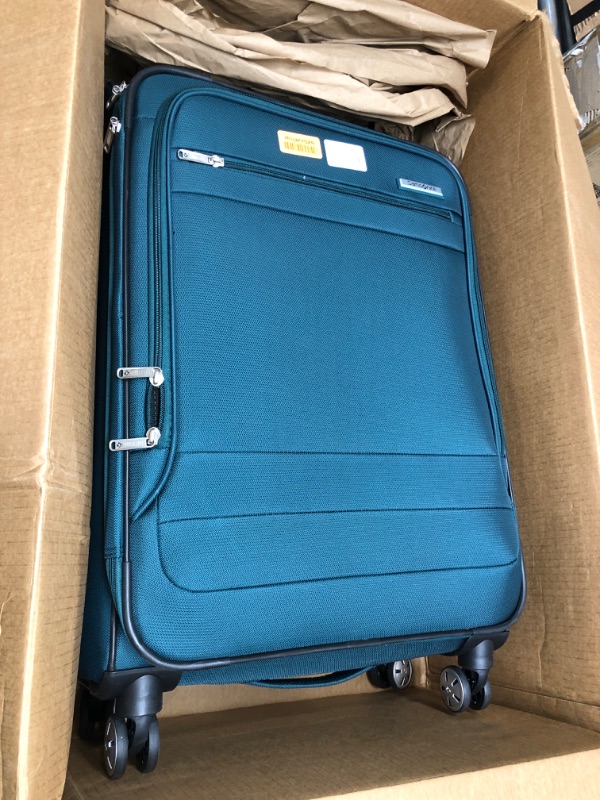 Photo 2 of Samsonite Aspire DLX Softside Expandable Luggage with Spinners, Emerald, 2PC SET (Carry-on/Medium) 2-Piece Set (20/24) Emerald