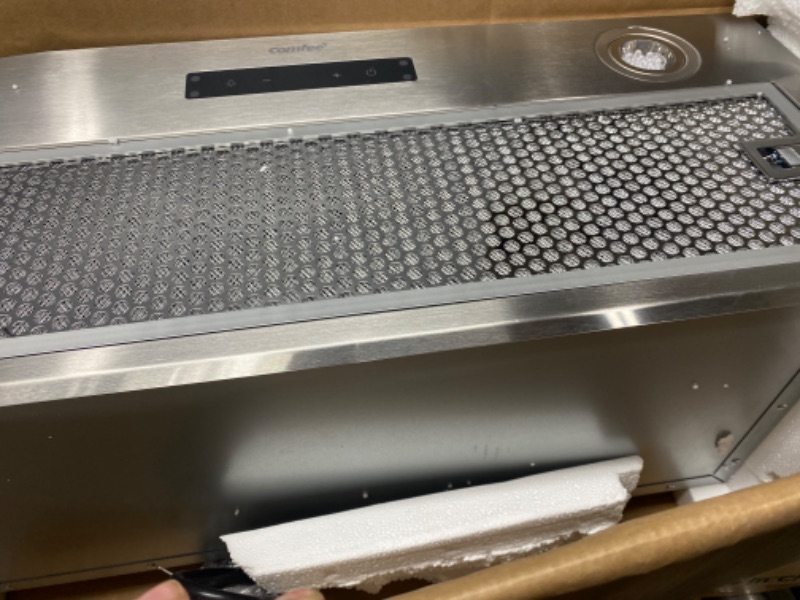 Photo 1 of Comfee' Range Hood 27 inch, Built-in/Insert Vent Hood 450 CFM, 3 Speed Gesture Sensing & Touch Control Panel Stainless Steel Kitchen Stove Hood, Ducted/Ductless Convertible Duct