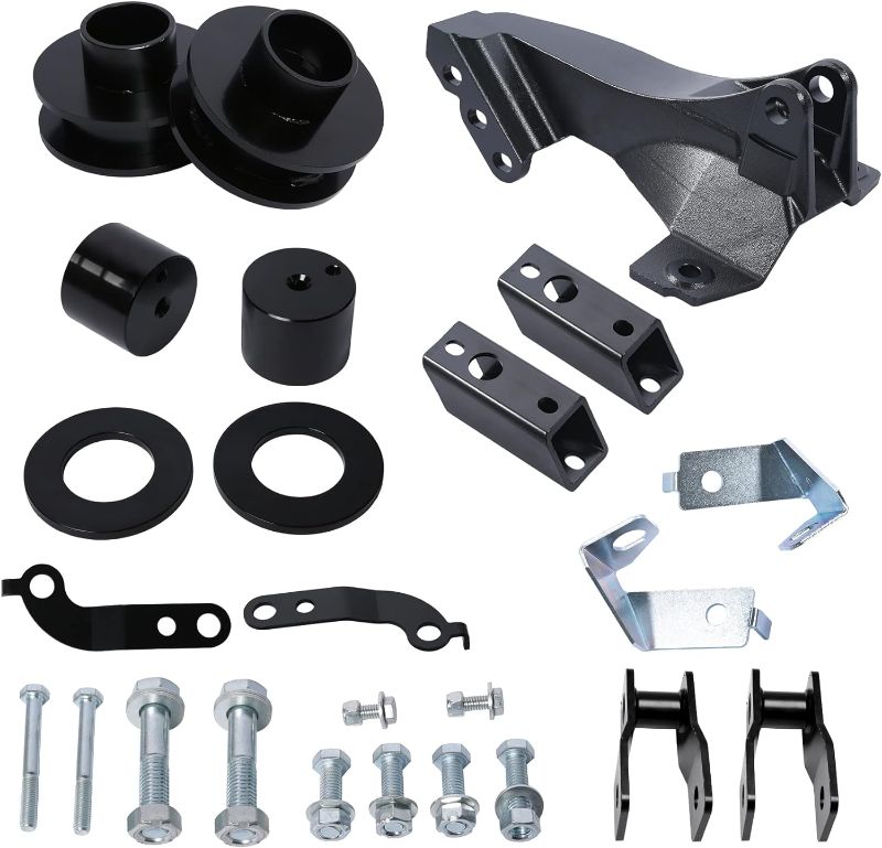 Photo 1 of 66-2726 Full Leveling Lift Kits 2.5" Front Strut Coil Spacer with Track Bar Relocation Bracket Suspension Lift Kit Compatible With 2011-2020 Ford F250/F350/F450 Super Duty 4WD Trucks…
