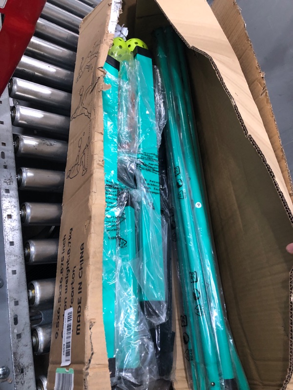 Photo 1 of VENUX Portable Pickleball Net Set- Professional Pickleball Net System Complete Set 4 Paddles 6 Balls + Carrying Bag Steel Metal Frame PE knotless Net Dual PVC Official Regulation Size