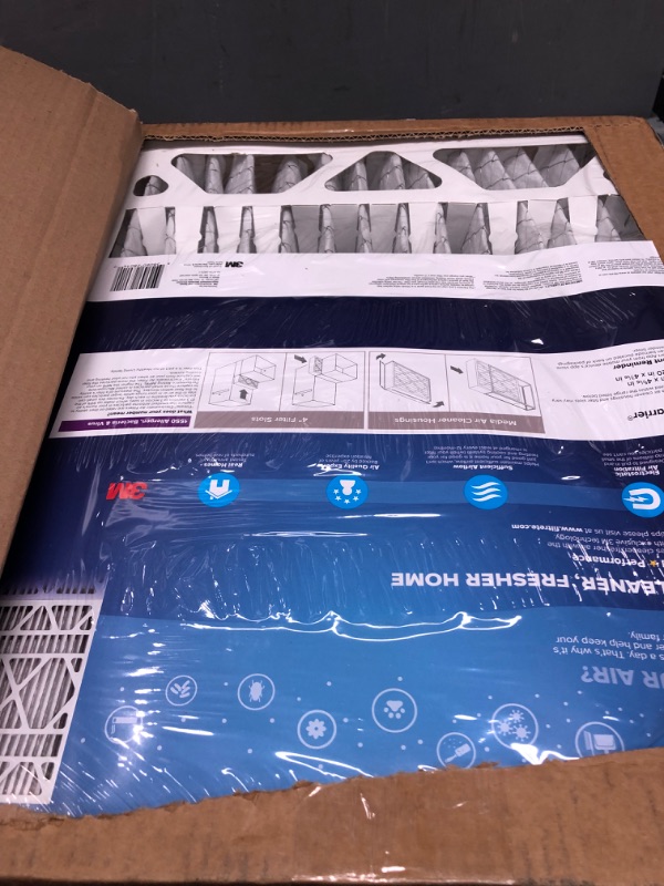Photo 1 of Filtrete 16x20x4 Furnace Air Filter MPR 1550 DP MERV 12, Healthy Living, 2 Pack, Fits Lennox & Honeywell Devices (exact dimensions 15.68 x 19.68 x 3.81) 2 Count (Pack of 1) 16x20x4 Air Filter