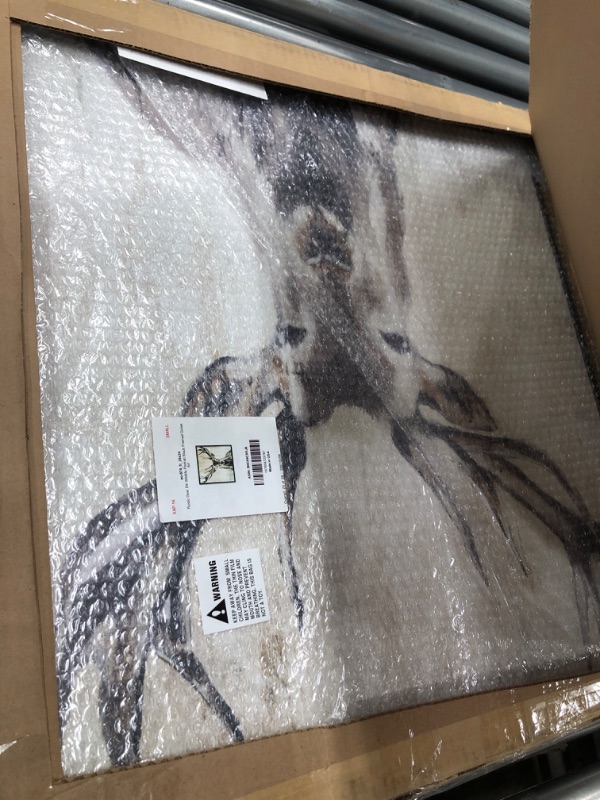 Photo 2 of Stupell Industries Rustic Deer Elk Wildlife Portrait Framed Giclee Art, Design by Liz Jardine Black Framed 24 x 24