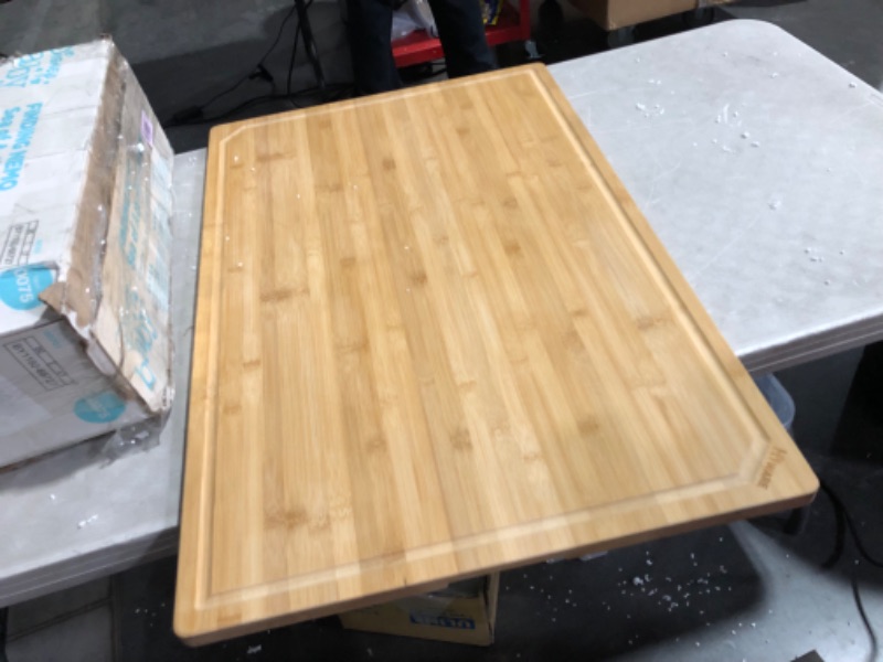 Photo 2 of ***USED - NO PACKAGING***
36 x 24 Extra Large Bamboo Cutting Board for Kitchen