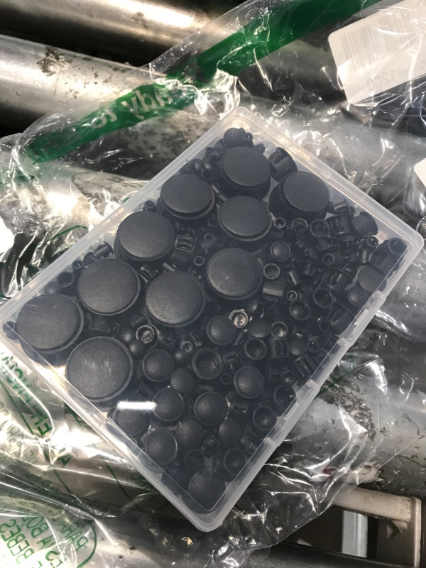 Photo 1 of 345PCS 8 Sizes Black Plastic Hole Plugs, Plastic Plugs for Round Holes, Flush Type Panel Knockout Locking Plugs, Used for Reserved Holes in Furniture Cabinet, 1/4" 5/16" 3/8" 1/2" 5/8" 3/4" 1" 1.5"
