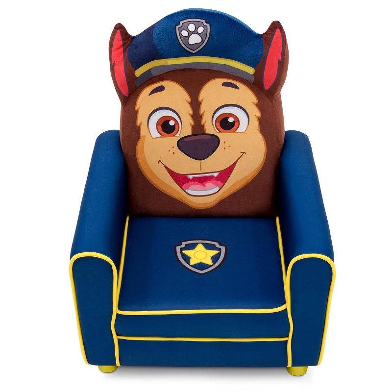 Photo 1 of Delta Children Figural Upholstered Kids Chair, Nick Jr. PAW Patrol Chase,Wood, Blue
