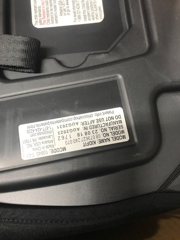 Photo 3 of Chicco KidFit ClearTex Plus 2-in-1 Belt-Positioning Booster Car Seat, Backless and High Back Booster Seat, for Children Aged 4 Years and up and 40-100 lbs. | Obsidian/Black KidFit Plus with ClearTex® No Chemicals Obsidian