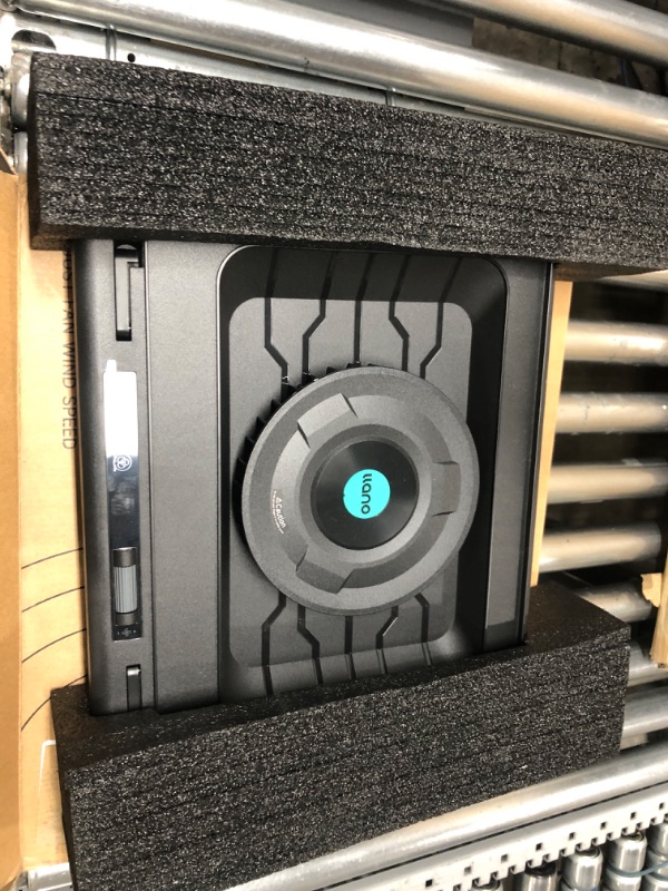 Photo 1 of 2023 New Gaming Laptop Cooling Pad with Powerful Turbofan, RGB Laptop Cooler Radiator with Infinitely Variable Speed, Touch Control, LCD Screen, 3-Port USB, Seal Foam for Rapid Cooling Laptop 15-19in V12(Hub+RGB)