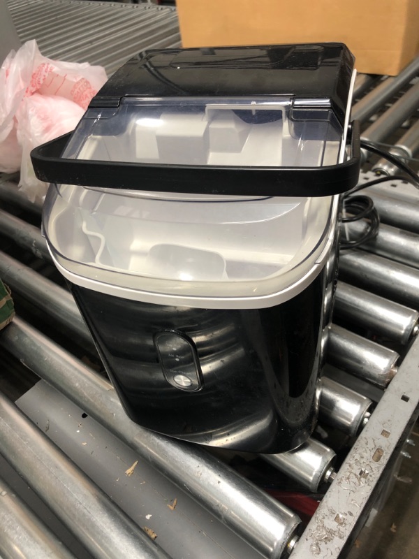 Photo 1 of COWSAR Nugget Ice Maker Countertop, Chewable Pebble Ice 34Lbs Per Day, Crunchy Pellet Ice Cubes Maker Machine with Self Cleaning, Compact Portable Design for Home/Kitchen/RV/Office 34LBS / 24H Nugget Ice-Black 1