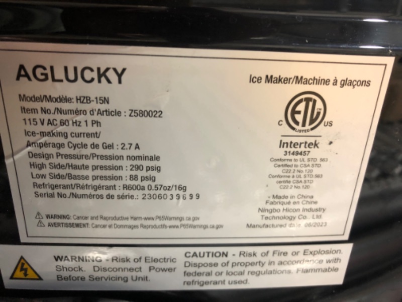 Photo 1 of COWSAR Nugget Ice Maker Countertop, Chewable Pebble Ice 34Lbs Per Day, Crunchy Pellet Ice Cubes Maker Machine with Self Cleaning, Compact Portable Design for Home/Kitchen/RV/Office 34LBS / 24H Nugget Ice-Black 1
