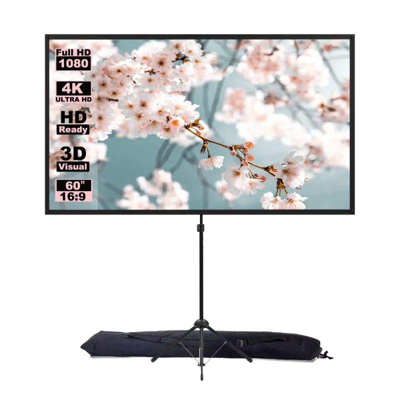 Photo 1 of *MISSING STAND* Excelimage Projector Screen with Stand, 30 inch Outdoor Projector Screen 16:9, Lightweight Tripod Projector Screen
