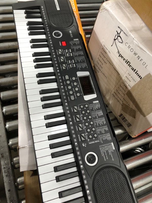 Photo 4 of ***USED - NO BATTERIES - MISSING POWER CORD - UNABLE TO TEST***
Camide 61 Keys Keyboard Piano, Electronic Digital Piano with Built-In Speaker Microphone