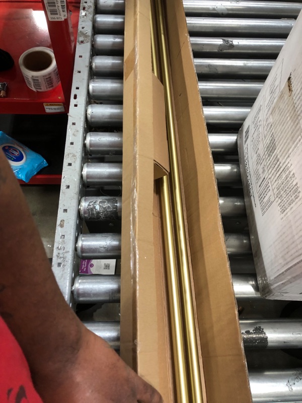 Photo 1 of 2 Pack Gold Curtain Rods for Windows