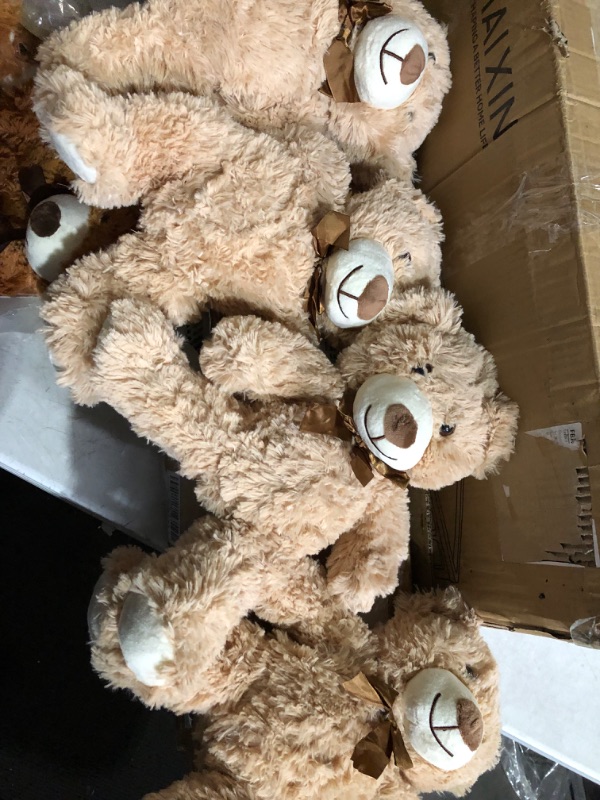 Photo 2 of ***ONLY 2 BEARS INCLUDED***
HyDren 8 Pieces Bears Stuffed Animals Soft Plush Toy Bears  (White, Brown)