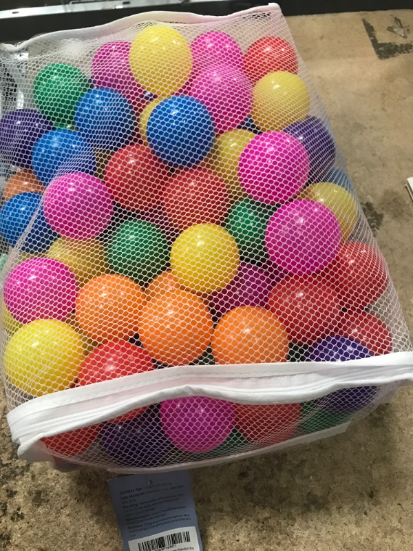 Photo 2 of Dintdige Pit Balls for Kids, 100 pcs 2.2 Inches Balls for Ball Tent, BPA Free Colorful Plastic Balls Baby Play Balls for Ball Pit, Bounce House (7 color-100pcs) Seven Colors-100pcs