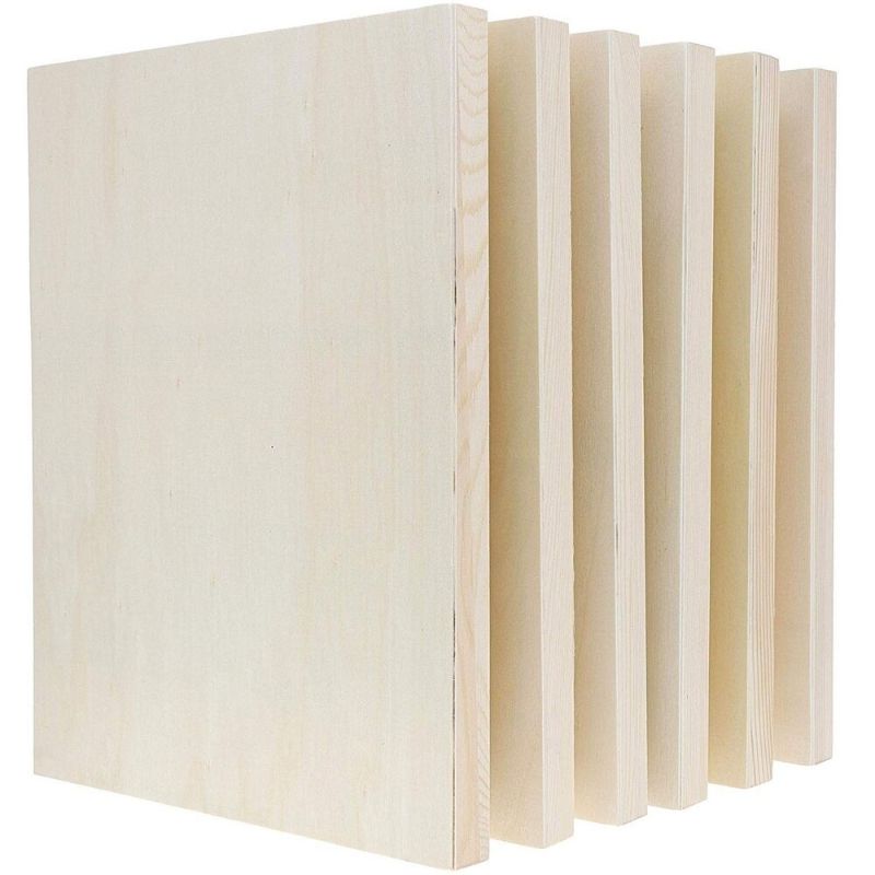 Photo 1 of 6 Pack Unfinished Wood Canvas Boards for Painting Blank Deep Cradle 9x12 Panels for Art Projects 0.85 in Thick
