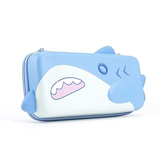 Photo 1 of GeekShare Cute Carry Case Compatible with Nintendo Switch/Switch OLED - Portable Hardshell Slim Travel Carrying Case fit Switch Console & Game Accessories -- Shark