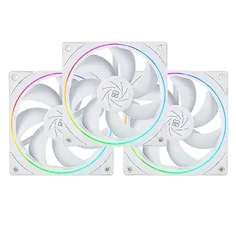 Photo 1 of Thermalright TL-S12W CPU Fan 120mm Case Cooler Fan Comes with ARGB Lighting Effect,PC PWM Silent Computer Fan with 1500RPM Speed, CPU Cooling Fan White?3-Pack