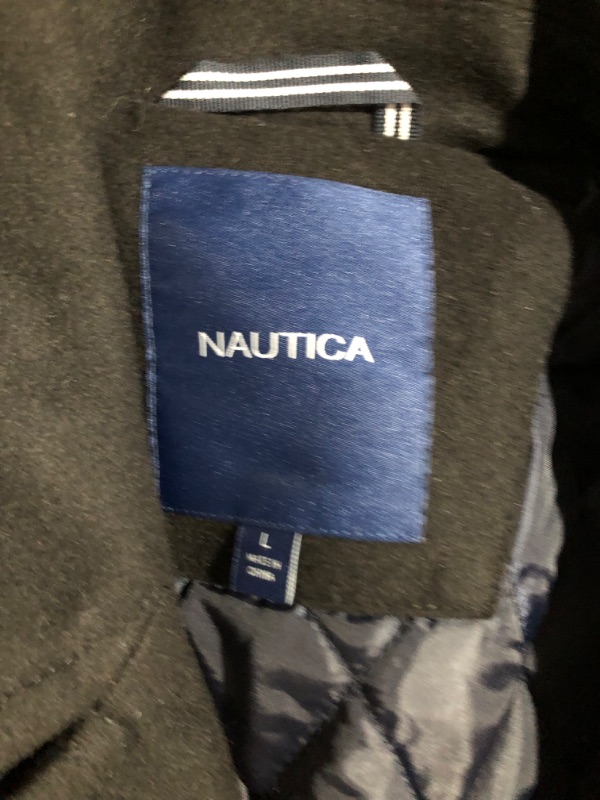 Photo 3 of Nautica Men's Classic Double Breasted Peacoat Large Black