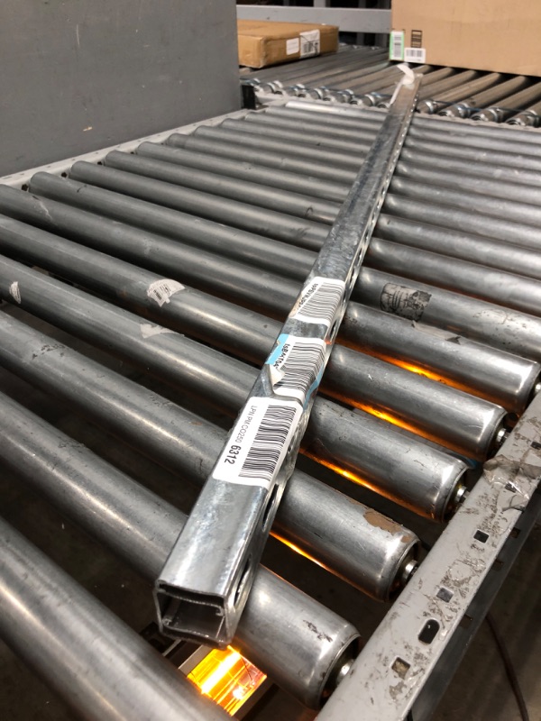 Photo 2 of 2 Pieces 1-5/8'' 12 Gauge Metal Strut Channel with Slotted Back Half Slotted Steel Channel Pre Galvanized Steel Channel Rail, 5 Foot Length