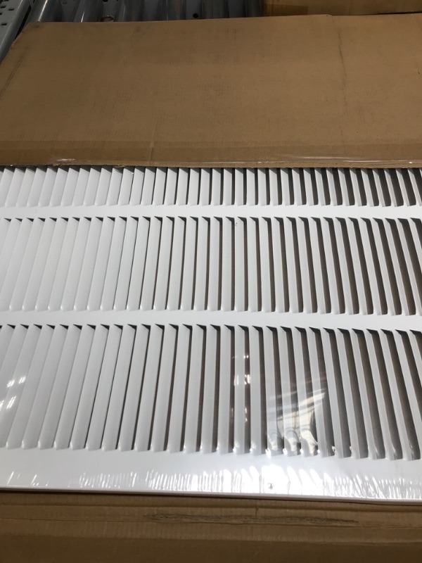Photo 2 of 25" x 26" Return Air Grille - Sidewall and Ceiling - HVAC Vent Duct Cover Diffuser - [White] [Outer Dimensions: 26.75w X 27.75"h] 25 x 26 White