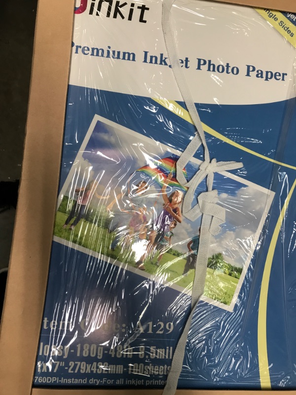 Photo 2 of Uinkit 100 Sheets Photo Paper Glossy 11x17 Inkjet 50lb Single Side Print Poster Playbill Obituary Papers for Funerals Bulletin Gallery Show Photographic 11 x 17 Copy Printing A3 Value Packed 11x17-Single Glossy