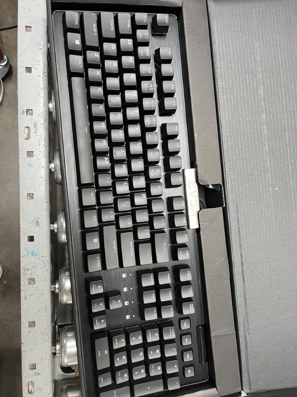 Photo 2 of EVGA Z15 RGB Gaming Keyboard, RGB Backlit LED, Hotswappable Mechanical Kailh Speed Silver Switches (Linear), 821-W1-15US-KR