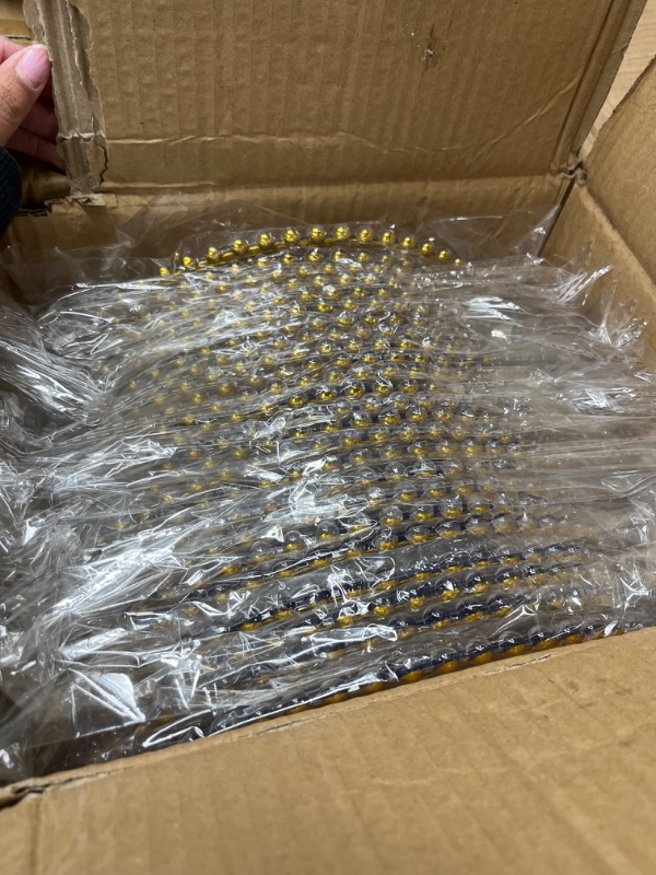 Photo 5 of (READ NOTES) Bokon 50 Sets Clear Charger Plates Bulk 13 Inch Gold Beaded Plastic Charger Plates 