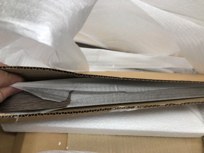 Photo 1 of Nathan James Gracie Modern Counter Height Bar Stool with Back, Counter Stool Upholstered Chair with Natural Textured Linen and Brushed Wooden Legs, White/Dark Brown White/Dark Brown 1