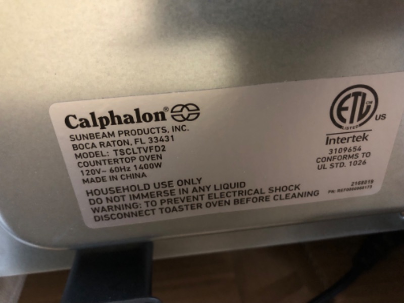 Photo 3 of ***NOT FUNCTIONAL - FOR PARTS ONLY - NONREFUNDABLE - SEE COMMENTS***
Calphalon® Performance Countertop French Door Air Fryer Oven, 11-in-1 