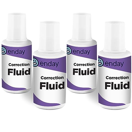 Photo 1 of Enday White Out Liquid Correction Fluid, 7 Fl. Oz. / 20 Ml Foam Wand Applicator Quick Dry Liquid Paper Whiteout, Multi-Purpose Smooth Wite Out Correct