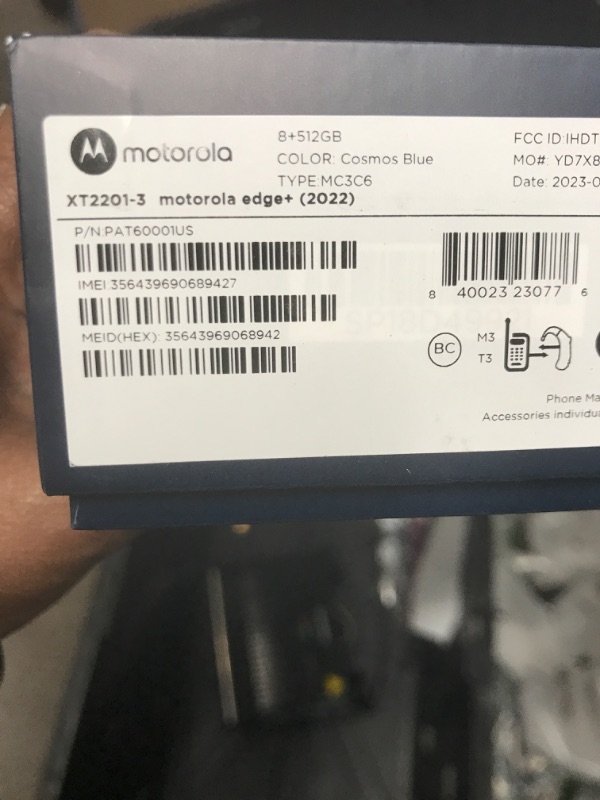 Photo 2 of Motorola Edge + |2022| 4800mAh Battery | Unlocked | Made for US 8/512GB | 50MP Camera | Cosmos Blue Unlocked for All Carriers Cosmos Blue 512 GB