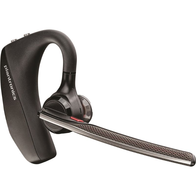 Photo 1 of Poly - Voyager 5200 Wireless - Single-Ear Bluetooth Headset W/Noise (Plantronics) -Canceling Mic - Ergonomic Design - Voice Controls - Lightweight.