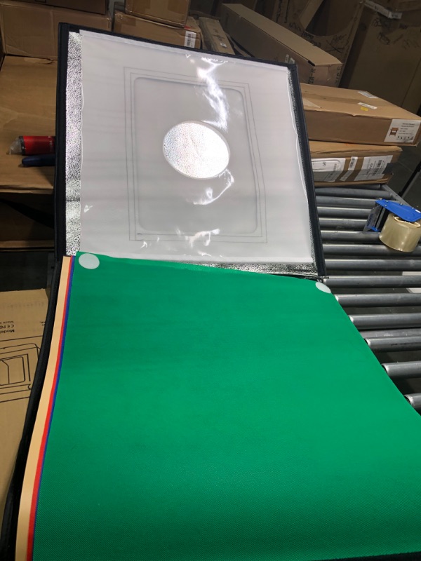 Photo 1 of Portable Photo Box Photography Light Box, PULUZ 24''/ 60cm Folding Photo Studio Lightbox 5500K Light Tent US Plug with Dimmable 2 x 60pcs LED Light & 6 Colors Photo Backdrops 24 inch