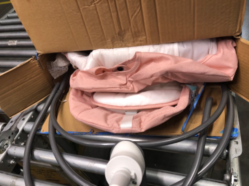 Photo 1 of MEISHAONV Baby Rocking Chairs Pink Portable Swing for Infants Girls Electric Bluetooth Remote Control Baby Bouncer